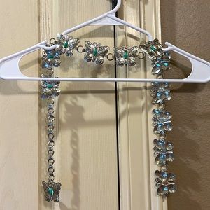 Turquoise and silver belt